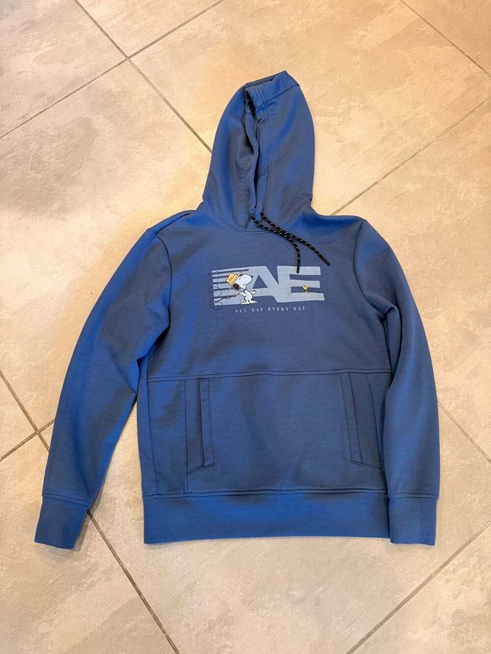American Eagle Peanuts Snoopy Graphic Hoodie Blue Size XS